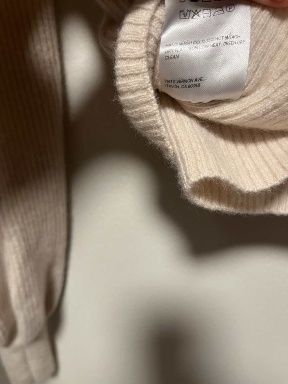 REFORMATION Luisa Cashmere Tan Ribbed Turtleneck Cropped Sweater, Size S - Picture 11 of 11
